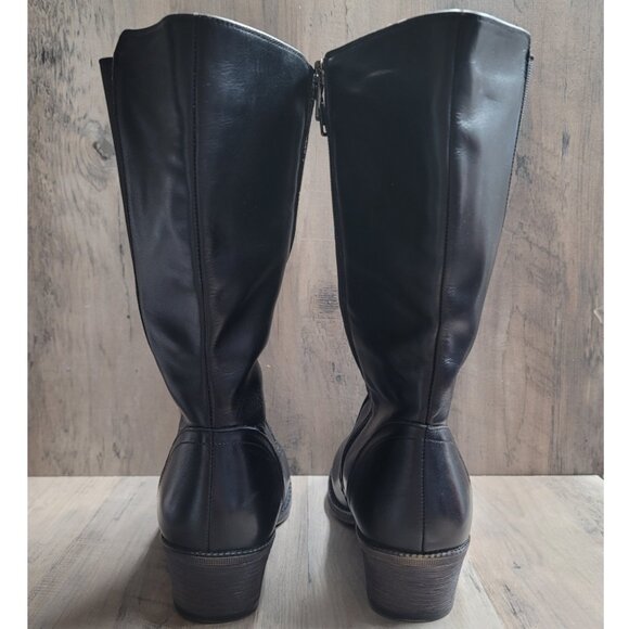 NEW Propét Rumor Black Leather Mid Shaft Boots 9.5 - Picture 5 of 14